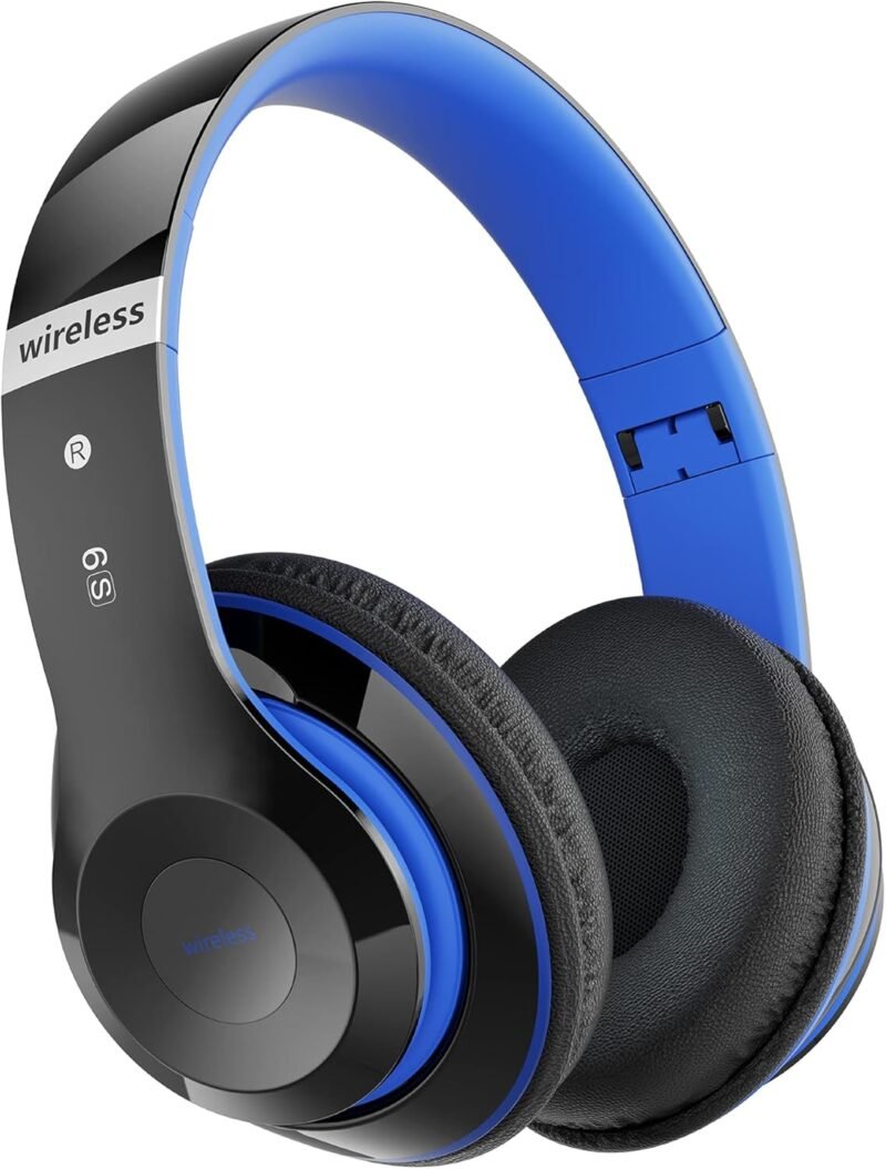 Безжични слушалки Lankey S9 Sound Wireless Bluetooth Over-Ear Headphones Black Blue