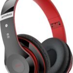 Безжични слушалки Lankey S9 Sound Wireless Bluetooth Over-Ear Headphones Black Red