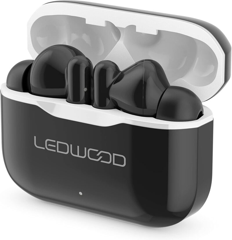 Безжични слушалки Ledwood Capella Wireless Stereo Bluetooth 5.2 In-Ear Headphones Super Bass Черни