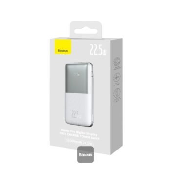 Външна батерия Baseus Bipow Pro Digital Display Power Bank 10000mAh 22.5W White