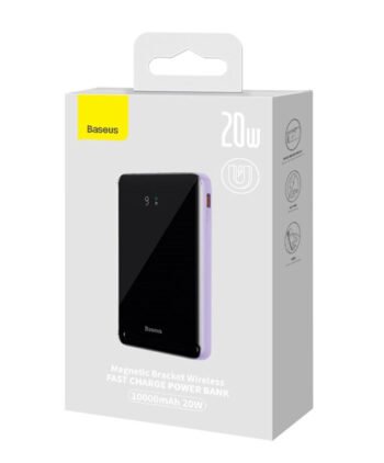 Външна батерия Baseus Magnetic Mini Безжично зарядно Powerbank 10000mAh 20W Purple