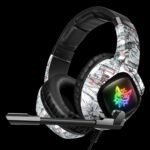 Геймърски слушалки ONIKUMA K19 Professional Gaming Headphone with RGB LED Camou-White