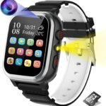 Детски смарт часовник Kesasohe Children's Smart Watch Phone SIM Card, Call SOS Black