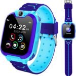 Детски смарт часовник Kesasohe Children's Smart Watch Phone SIM Card, Call SOS Blue