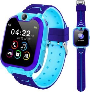 Детски смарт часовник Kesasohe Children’s Smart Watch Phone SIM Card, Call SOS Blue