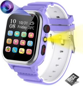 Детски смарт часовник Kesasohe Children’s Smart Watch Phone SIM Card, Call SOS Purple