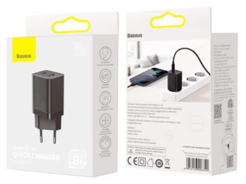 Зарядно за 220V Baseus Super Si Pro Dual Port USB-A / USB-C Fast Charger 30W