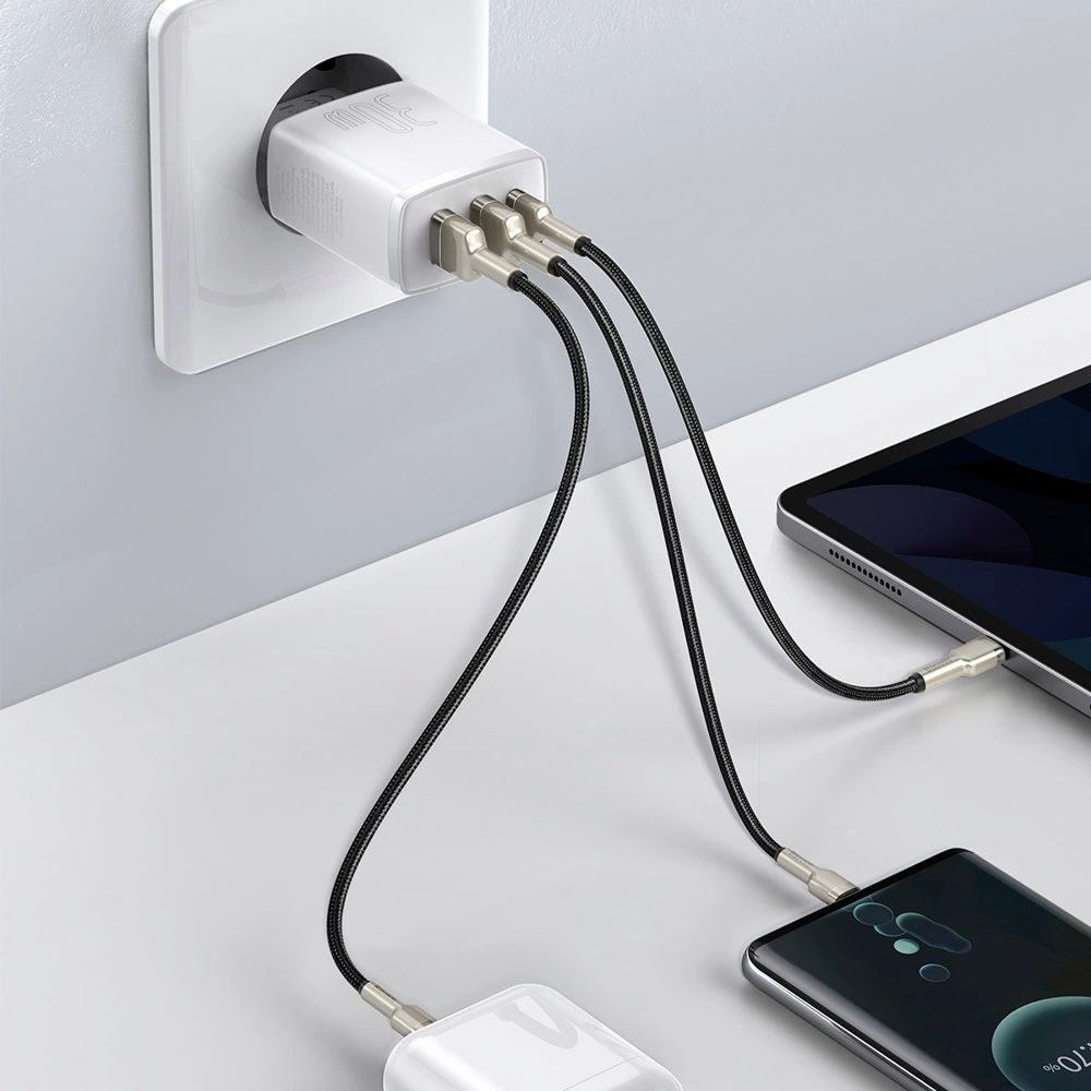 Зарядно за 220V Baseus Compact Fast Charger 2x USB - USB Type C 30W 3A