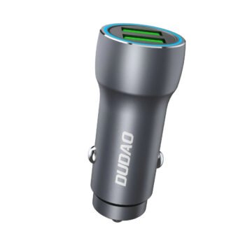 Зарядно за кола Dudao R4+ Fast Car Charger 2 x USB 3A 18W Gray