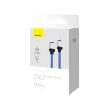 Кабел Baseus CoolPlay USB-C - USB-C 1m 100W Син