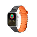 Каишка за смарт часовник Dux Ducis Silicone Magnetic Armor Version Apple Watch SE 1-9 Black & Orange