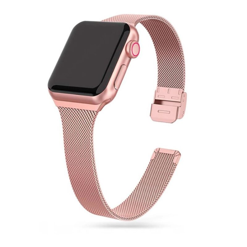 Каишка за смарт часовник Tech-Protect Thin Milanese Apple Watch 4, 5, 6, 7, 8, 9, SE (38/40/41 mm) Pink