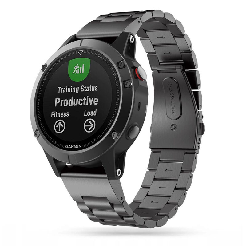 Каишка за смарт часовник Tech-Protect Неръждаема Стомана Garmin Fenix ​​3, 5X, 3HR, 5X Plus 6X, 6X Pro, 7X Black