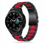 Каишка за смарт часовник Tech-Protect Неръждаема Стомана Samsung Galaxy Watch 4,5,5 Pro 6,7,FE Black & Red