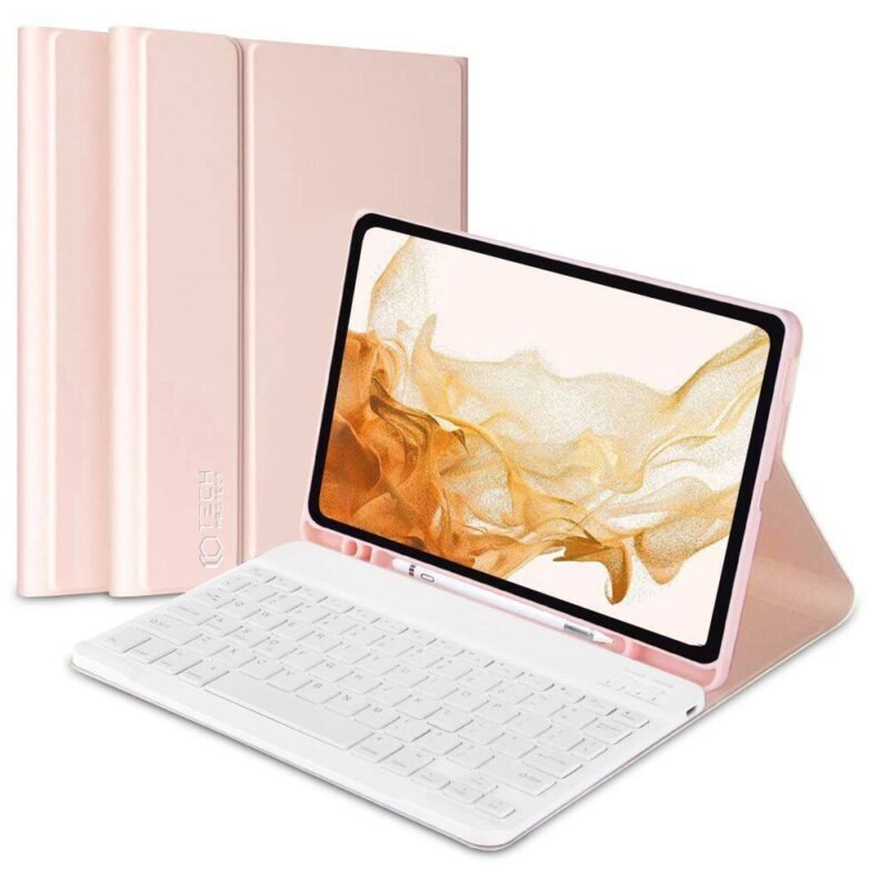 Калъф за таблет + Клавиатура Tech-protect Sc Pen Samsung Galaxy Tab A8 10.5 X200, X205 Pink