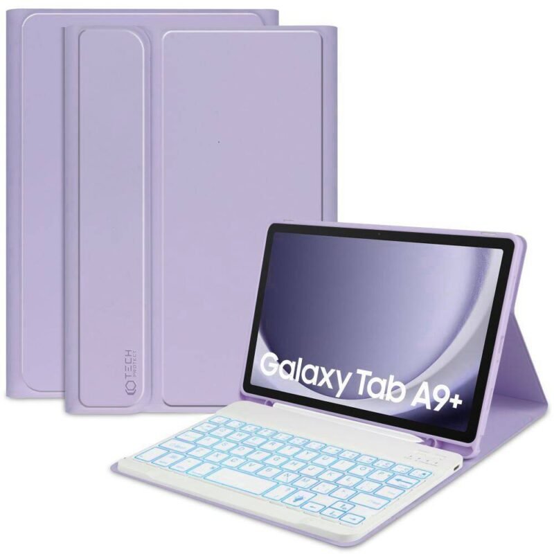 Калъф за таблет + Клавиатура Tech-protect Sc Pen Samsung Galaxy Tab A9+ Plus X210, X215, X216 Violet