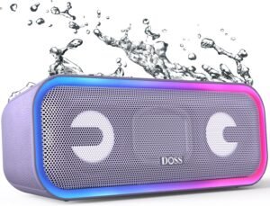 Преносима тонколона DOSS SoundBox Pro+ Bluetooth Speaker IPX6 24W Dual Bass Lila