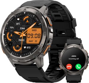 Смарт часовник KOSPET TANK T3 Men’s Smart Watch 1.43 AMOLED Phone Function Black