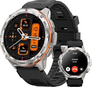 Смарт часовник KOSPET TANK T3 Ultra GPS Men’s Smart Watch 1.43 AMOLED Phone Function Silver