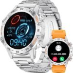 Смарт часовник LIGE Men’s Military Smart Watch 1,39 Phone Function Silver