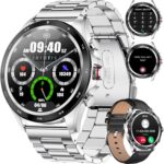 Смарт часовник LIGE Men’s Smart Watch 1,3 Phone Function Silver & Black