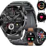 Смарт часовник SIEMORL Men's Smart Watch 1,43 AMOLED Phone Function IP68 Black