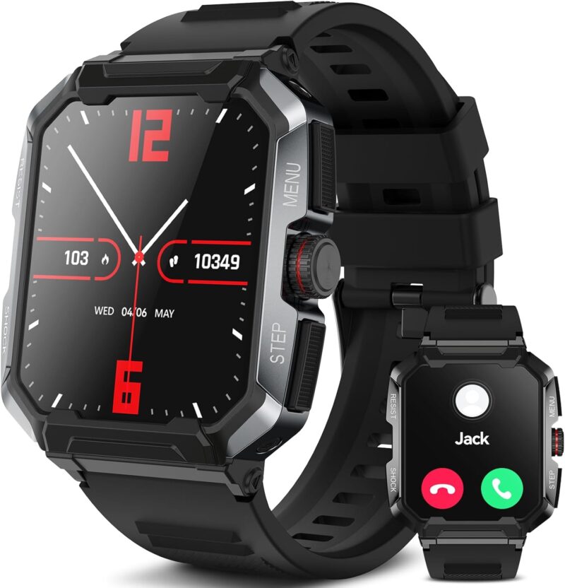 Смарт часовник anyloop ALW47 Military Men's Smart Watch 1,85 Inch TFT Black