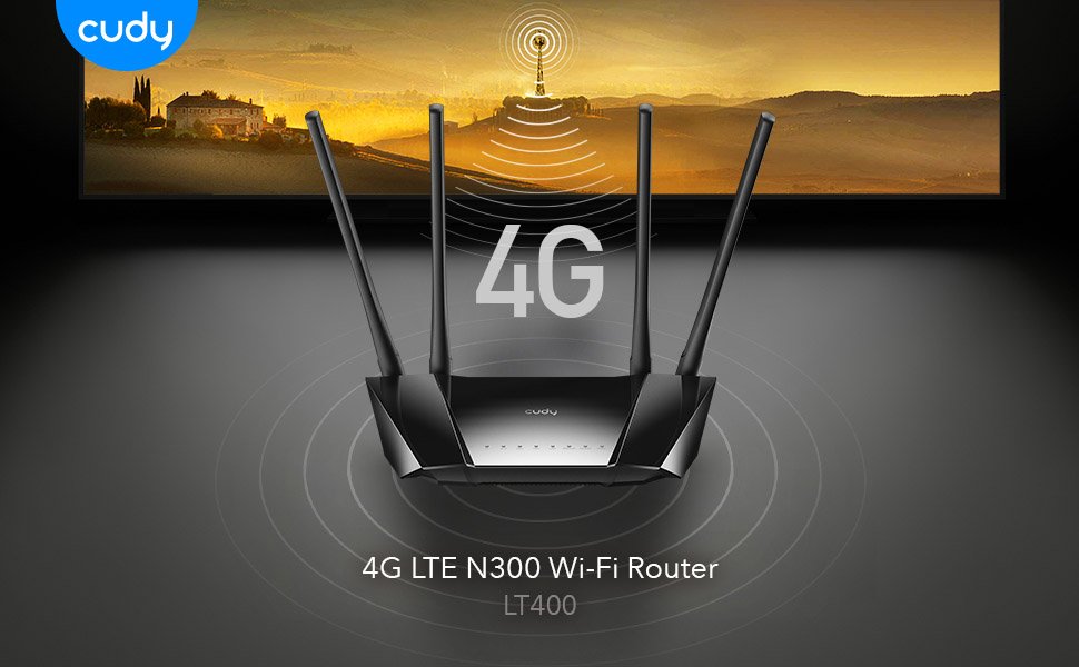 4G LTE Рутер Cudy 4G LTE Router SIM Card N300 WLAN WiFi 300 Mbps