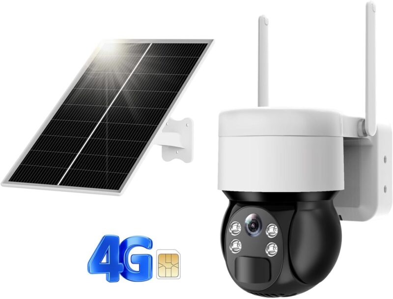 4G Камера за наблюдение HOSAFE ZC-YT05 3G-4G LTE 2K Solar Outdoor Surveillance Camera