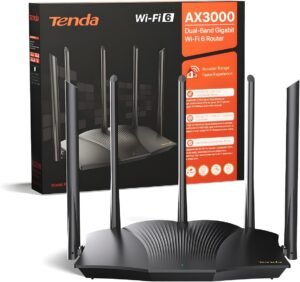 Безжичен рутер Tenda RX12 Pro Wi-Fi 6 WLAN Router AX3000 Dual Band 5GHz 2.4GHz