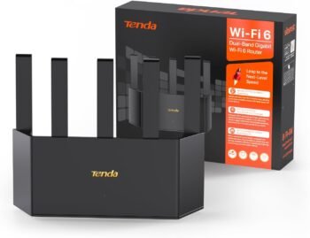 Безжичен рутер Tenda RX12L Pro Wi-Fi 6 WLAN Router AX3000 Dual Band 5GHz 2.4GHz 5 x 6dBi