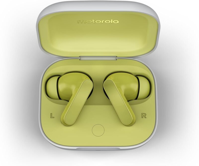 Безжични слушалки Motorola Moto Buds Dolby Atmos Earbuds True Wireless Headphones Green