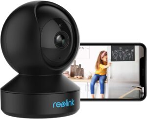 Вътрешна камера за наблюдение Reolink E1 3MP WiFi Indoor Security Camera 2.4GHz Black