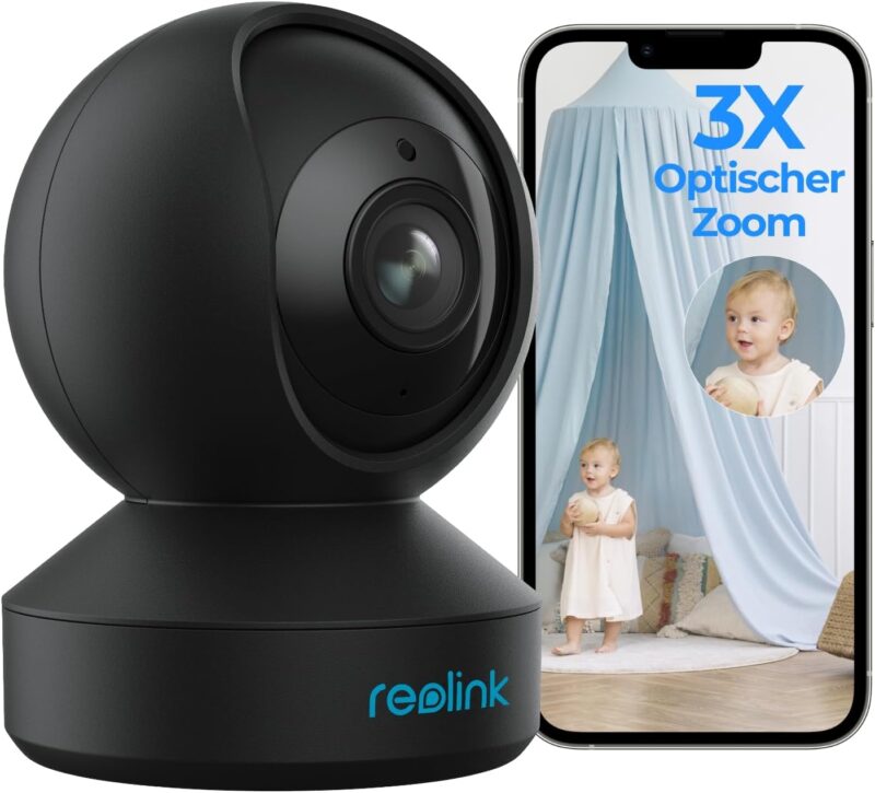 Вътрешна камера за наблюдение Reolink E1 Zoom 5MP WiFi Indoor Security Camera Black