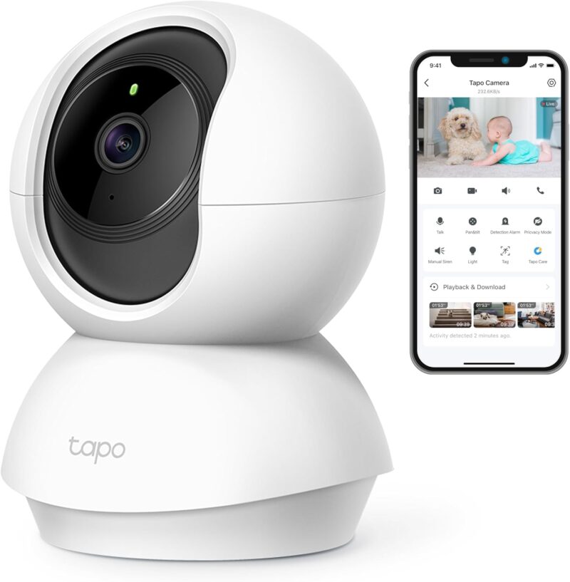 Вътрешна камера за наблюдение Tapo C200 WiFi IP Camera 1080p 2-Way Audio White