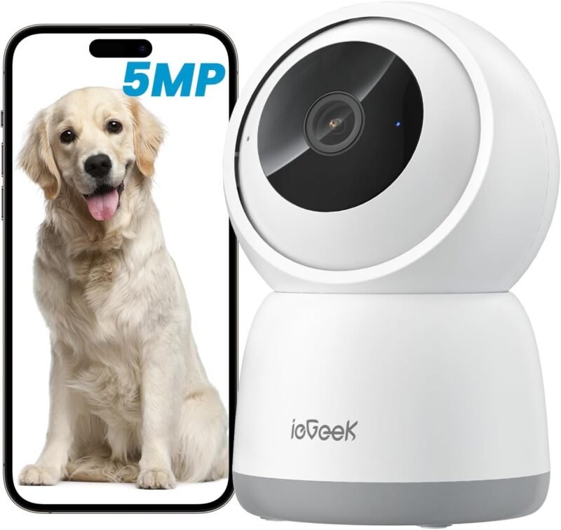 Вътрешна камера за наблюдение ieGeek SC1 Pro 5MP Indoor Surveillance Camera Dual-Band WiFi