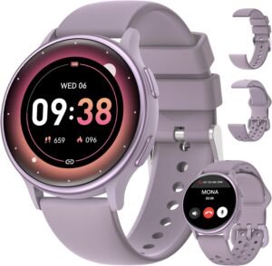 Дамски смарт часовник AIMIUVEI Women’s Smart Watch 1.27 Inch Phone Function Lila