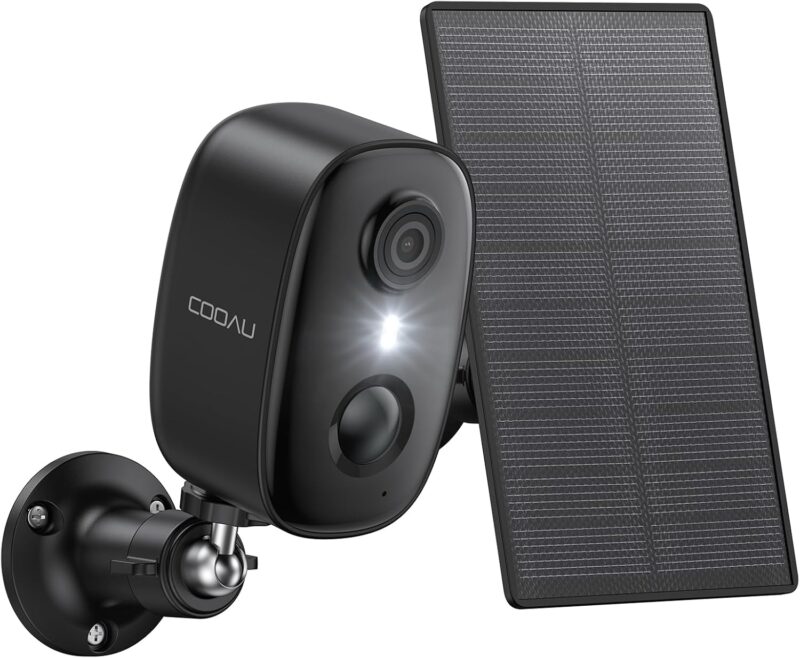 Камера за наблюдение COOAU C4 + Solar Panel 2K Outdoor Surveillance Camera 10000mAh