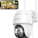 Камера за наблюдение COOAU P4 360° 2K 3MP Outdoor Surveillance Camera