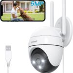 Камера за наблюдение ieGeek ZS-GQ4 PTZ 5MP Outdoor Surveillance Camera WiFi