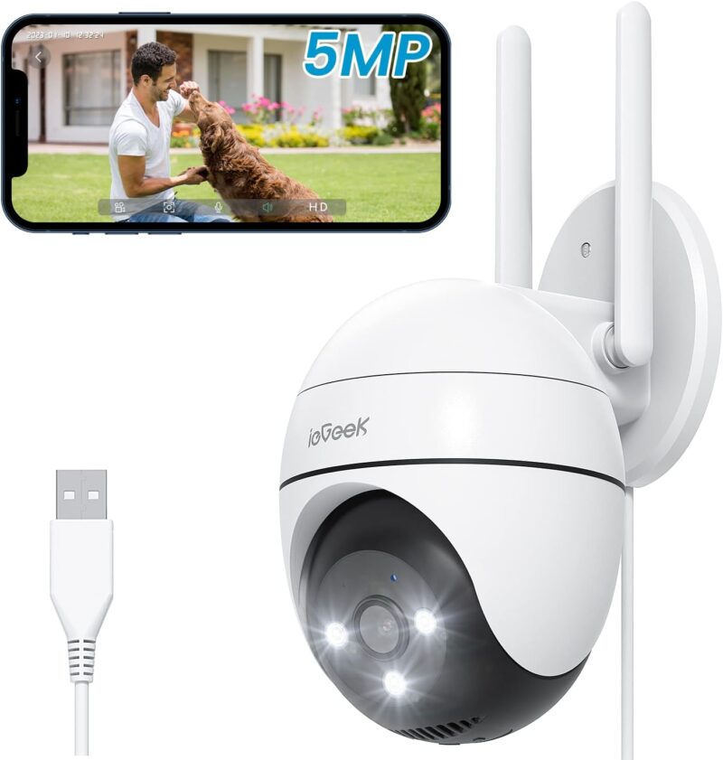 Камера за наблюдение ieGeek ZS-GQ4 PTZ 5MP Outdoor Surveillance Camera WiFi