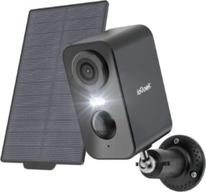 Камера за наблюдение ieGeek ZS-GX3S + Solar Panel 2K WiFi Outdoor Surveillance Camera Black