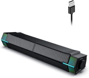 Саундбар за компютър Jeecoo M20 RGB Gaming Soundbar Bluetooth USB Black