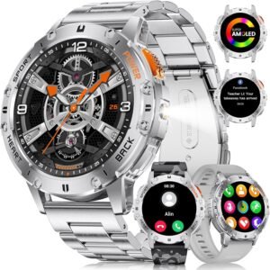 Смарт часовник DREMAC EF5 Smart Watch Men’s Military 1.43 Inch Amoled Silver