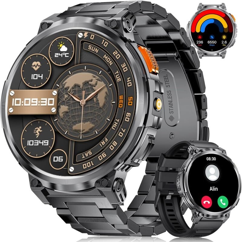 Смарт часовник DREMAC EV6 Smart Watch Men's Military 1.85 Inch