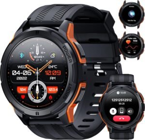 Смарт часовник OUKITEL BT10 Men’s Smart Watch 1.43 Inch AMOLED Display 5ATM Black Orange