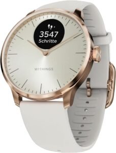 Смарт часовник Withings ScanWatch Light Hybrid Smart Watch Rose Gold White