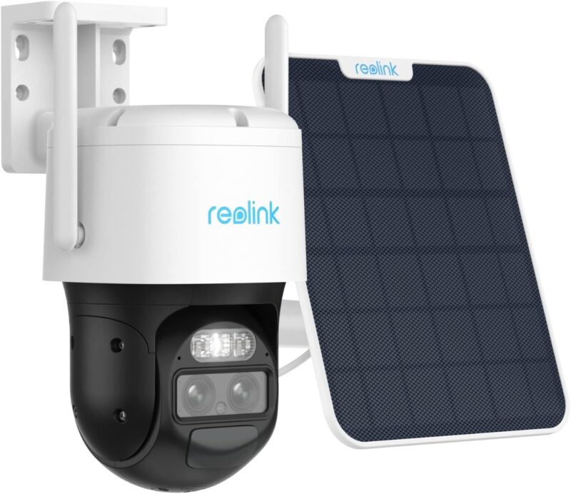 Соларна камера за видеонаблюдение Reolink TrackMix + Security Camera Outdoor 4K PTZ WiFi