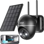 Соларна камера за видеонаблюдение ieGeek ZS-GX4S 5MP 360° Solar Outdoor Surveillance Camera Black