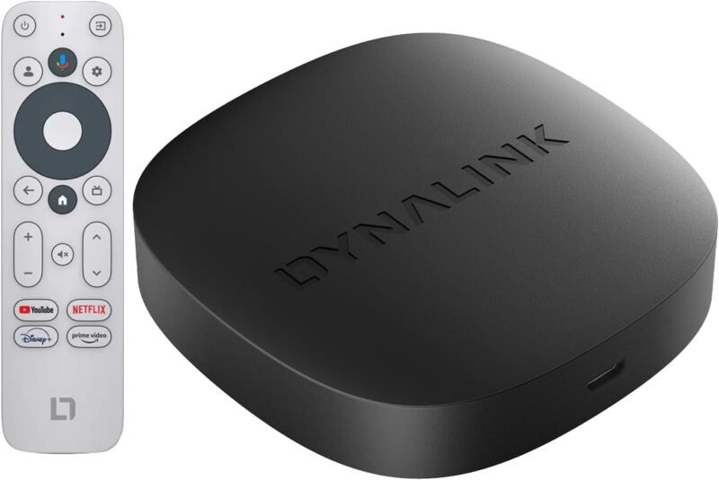 Dynalink TV Box 4K HDR10 Google TV Dolby Audio 2GB + 16GB WiFi 5 Мултимедиен плеър